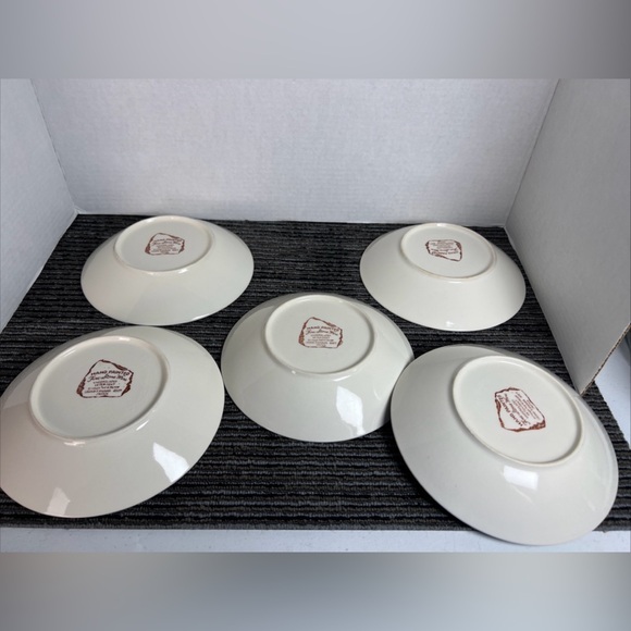 Vintage Underglazed Grand Bahama Japan 4907 Soup bowls 5 Hand Painted Stone Ware - Picture 13 of 13